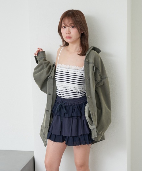 RAY CASSIN（レイカズン）の「カップ付きレースチューブトップ（チューブトップ・レディース・ネイビー/アイボリー/ブラック系その他2/ホワイト系その他2・FREE）」の11枚目の写真