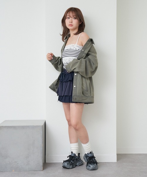 RAY CASSIN（レイカズン）の「カップ付きレースチューブトップ（チューブトップ・レディース・ネイビー/アイボリー/ブラック系その他2/ホワイト系その他2・FREE）」の12枚目の写真