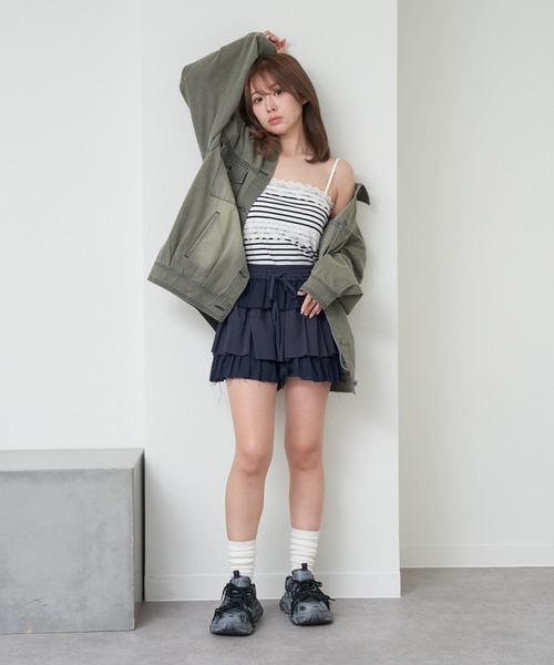 RAY CASSIN（レイカズン）の「カップ付きレースチューブトップ（チューブトップ・レディース・ネイビー/アイボリー/ブラック系その他2/ホワイト系その他2・FREE）」の13枚目の写真