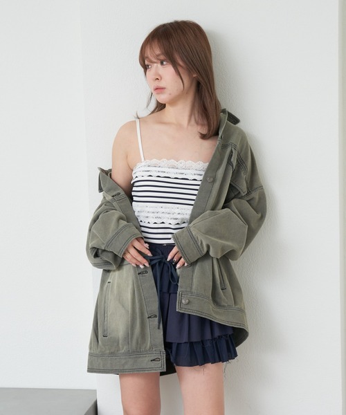 RAY CASSIN（レイカズン）の「カップ付きレースチューブトップ（チューブトップ・レディース・ネイビー/アイボリー/ブラック系その他2/ホワイト系その他2・FREE）」の14枚目の写真