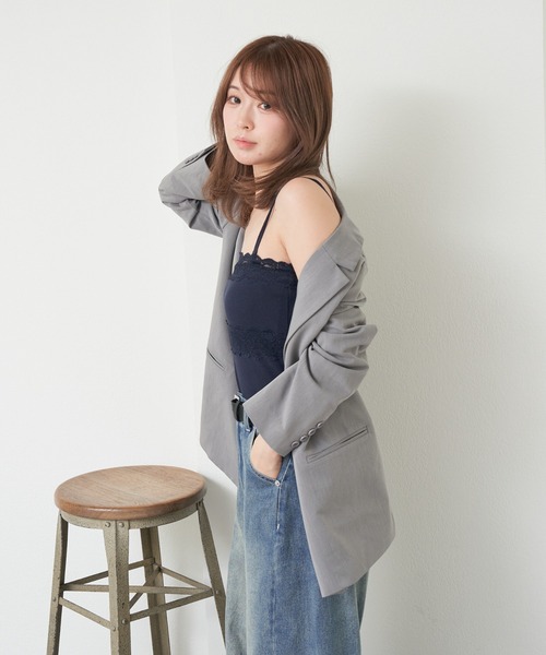 RAY CASSIN（レイカズン）の「カップ付きレースチューブトップ（チューブトップ・レディース・ネイビー/アイボリー/ブラック系その他2/ホワイト系その他2・FREE）」の16枚目の写真