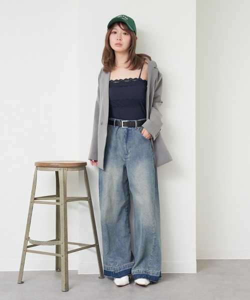 RAY CASSIN（レイカズン）の「カップ付きレースチューブトップ（チューブトップ・レディース・ネイビー/アイボリー/ブラック系その他2/ホワイト系その他2・FREE）」の17枚目の写真