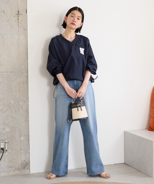 AMERICAN HOLIC(アメリカンホリック)の「ワイドデニム(デニムパンツ・レディース・ブルー系その他/ホワイト/ライトインディゴブルー・S/L/M)」の12枚目の写真