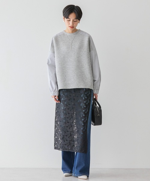 AMERICAN HOLIC(アメリカンホリック)の「ワイドデニム(デニムパンツ・レディース・ブルー系その他/ホワイト/ライトインディゴブルー・S/L/M)」の17枚目の写真