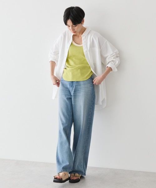 AMERICAN HOLIC(アメリカンホリック)の「ワイドデニム(デニムパンツ・レディース・ブルー系その他/ホワイト/ライトインディゴブルー・S/L/M)」の18枚目の写真