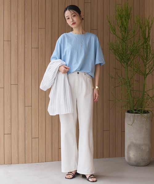 AMERICAN HOLIC(アメリカンホリック)の「ワイドデニム(デニムパンツ・レディース・ブルー系その他/ホワイト/ライトインディゴブルー・S/L/M)」の21枚目の写真