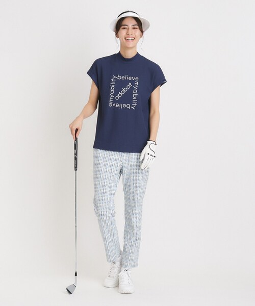 adabat（アダバット）の「UVカット カラー千鳥アンクルパンツ（その他パンツ・レディース・ブルー系/ネイビー系・38/40/36/42）」の16枚目の写真