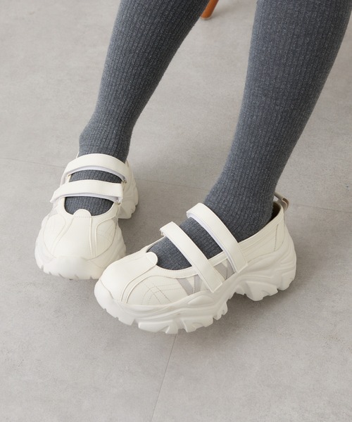 RAY CASSIN（レイカズン）の「厚底バレエスニーカー（スニーカー・レディース・ブラック/ホワイト系その他2・L/M/S）」の5枚目の写真