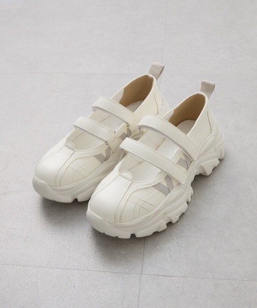 RAY CASSIN（レイカズン）の「厚底バレエスニーカー（スニーカー・レディース・ブラック/ホワイト系その他2・L/M/S）」の4枚目の写真