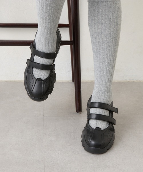 RAY CASSIN（レイカズン）の「厚底バレエスニーカー（スニーカー・レディース・ブラック/ホワイト系その他2・L/M/S）」の12枚目の写真