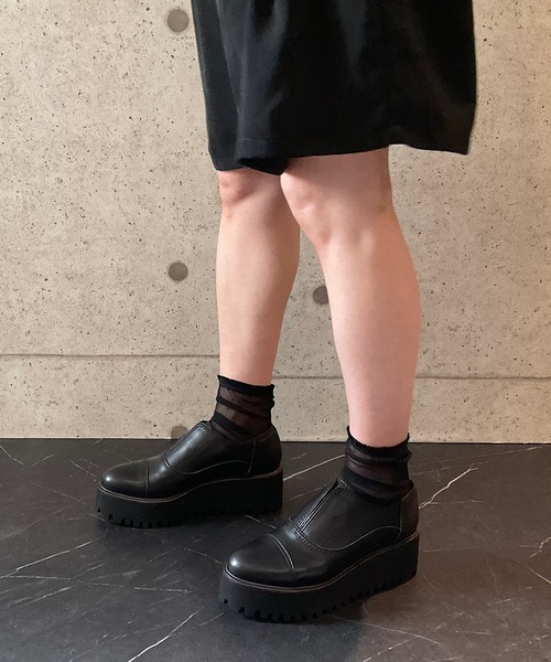 キャタピラーソールシューズ ALL BLACK│Jeffrey Campbell