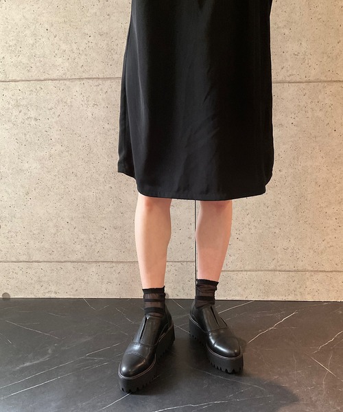ALL BLACK（オールブラック）の「【本革/厚底/6.5cm】キャタピラーソールシューズ（ドレスシューズ・レディース・ブラック・39/38/37/36）」の9枚目の写真