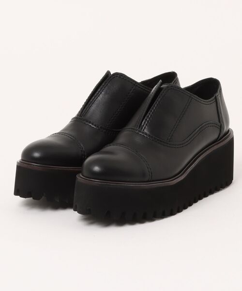 ALL BLACK（オールブラック）の「【本革/厚底/6.5cm】キャタピラーソールシューズ（ドレスシューズ・レディース・ブラック・39/38/37/36）」の4枚目の写真