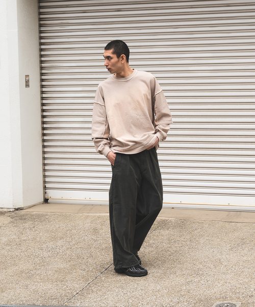 JOURNAL STANDARD（ジャーナルスタンダード）の「フェイクレイヤード ダメージ L/S Tシャツ（Tシャツ/カットソー・メンズ・ベージュ/ブラック/ブラウン・LARGE/MEDIUM）」の16枚目の写真