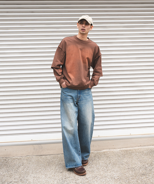 JOURNAL STANDARD（ジャーナルスタンダード）の「フェイクレイヤード ダメージ L/S Tシャツ（Tシャツ/カットソー・メンズ・ベージュ/ブラック/ブラウン・LARGE/MEDIUM）」の17枚目の写真