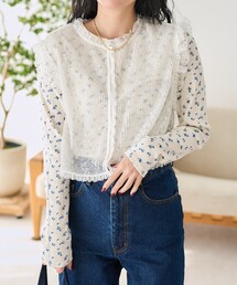 ホワイトコットンフリルベスト UNITED ARROWS（ユナイテッドアローズ）の「P フリル ニット