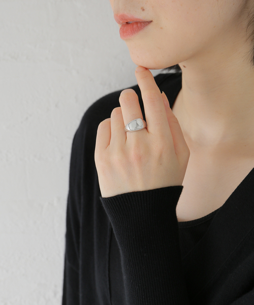 plage（プラージュ）の「MARIHA / マリハ HOWLITE リング（リング・レディース・シルバー・11/13）」の6枚目の写真