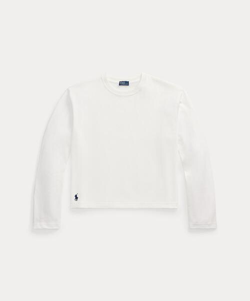 クロップド コットン ジャージー ロングスリーブ Tシャツ（Tシャツ