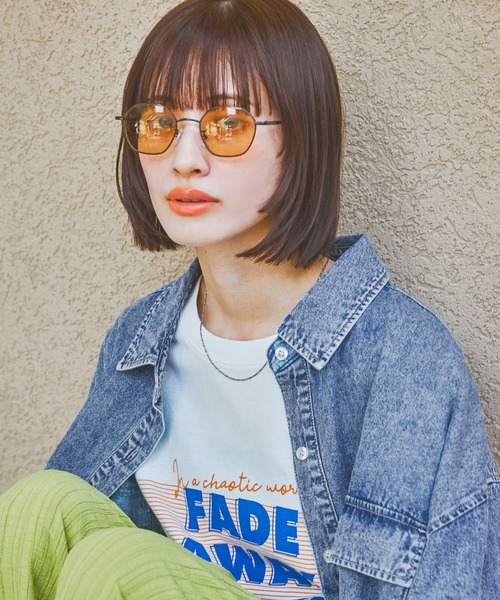 LAKOLE(ラコレ)の「オクタゴンメタルサングラス / 253324(サングラス・レディース・ライトグリーン/ブラウン/グレー・FREE)」の2枚目の写真