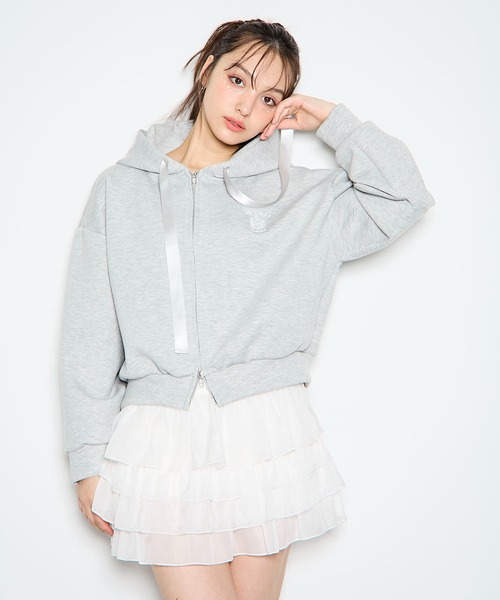 INGNI（イング）の「シアーフリルミニスカパン（スカート・レディース・ブラック/オフホワイト・FREE）」の2枚目の写真