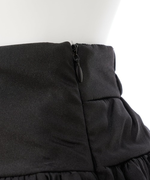 INGNI（イング）の「シアーフリルミニスカパン（スカート・レディース・ブラック/オフホワイト・FREE）」の18枚目の写真