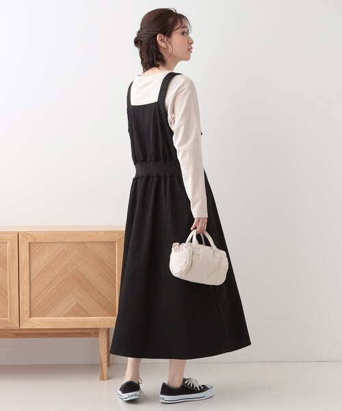 Cutie Blonde（キューティーブロンド）の「【S-LL】ロングシーズン着られる フロントZIPジャンスカ（ワンピース・レディース・ブラック/カーキ・01/02/03/04）」の5枚目の写真