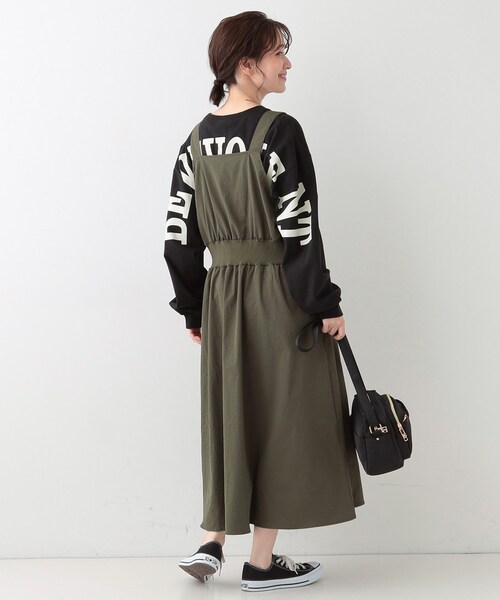 Cutie Blonde（キューティーブロンド）の「【S-LL】ロングシーズン着られる フロントZIPジャンスカ（ワンピース・レディース・ブラック/カーキ・01/02/03/04）」の9枚目の写真