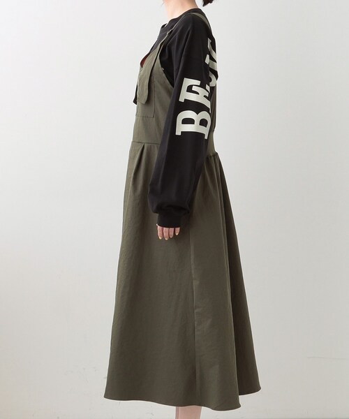 Cutie Blonde（キューティーブロンド）の「【S-LL】ロングシーズン着られる フロントZIPジャンスカ（ワンピース・レディース・ブラック/カーキ・01/02/03/04）」の12枚目の写真