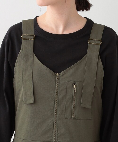 Cutie Blonde（キューティーブロンド）の「【S-LL】ロングシーズン着られる フロントZIPジャンスカ（ワンピース・レディース・ブラック/カーキ・01/02/03/04）」の14枚目の写真