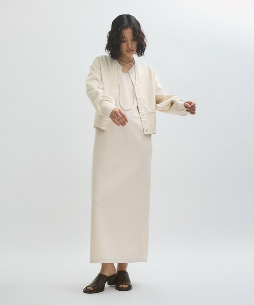 セール】【サステナブル】カーディガンコンビタンクワンピース