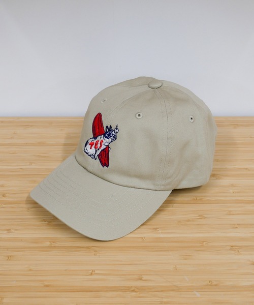 The Endless Summer（エンドレスサマー）の「BUHI CAFE BIG EMB LOW CAP（キャップ・メンズ・サックスブルー/チャコール/ピンク系その他2/オフホワイト/ブラック/ベージュ・FREE）」の5枚目の写真