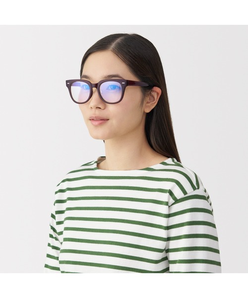 無印良品(ムジルシリョウヒン)の「ブルーライト対応 ウェリントン型サングラス(サングラス・レディース・ブラック/ダークブラウン・FREE)」の11枚目の写真