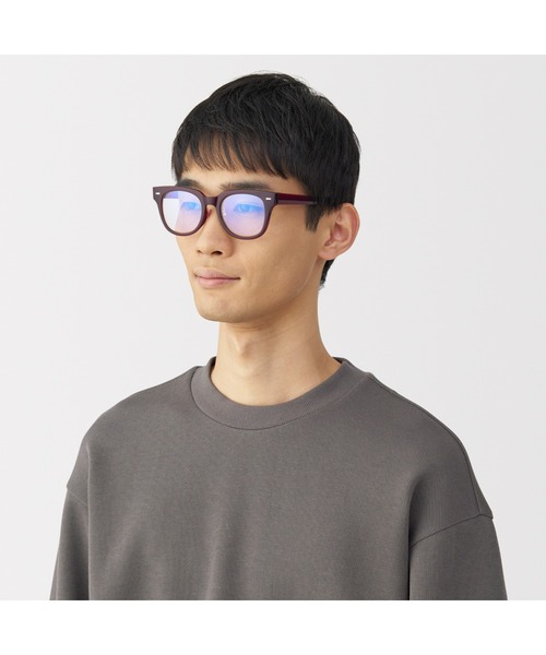 無印良品(ムジルシリョウヒン)の「ブルーライト対応 ウェリントン型サングラス(サングラス・レディース・ブラック/ダークブラウン・FREE)」の12枚目の写真