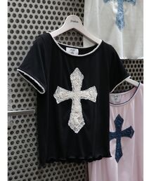 jouetie | クロスレースドッキングTシャツ(Tシャツ/カットソー)