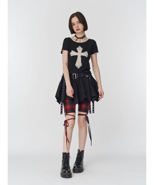 jouetie（ジュエティ）の「クロスレースドッキングTシャツ（T
