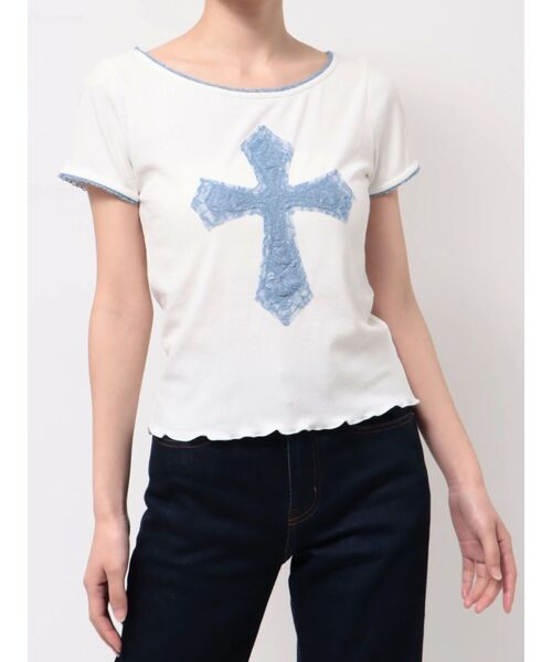【jouetie】クロスレースドッキングTシャツ jouetie tシャツ クロスレースドッキングTシャツ レディース