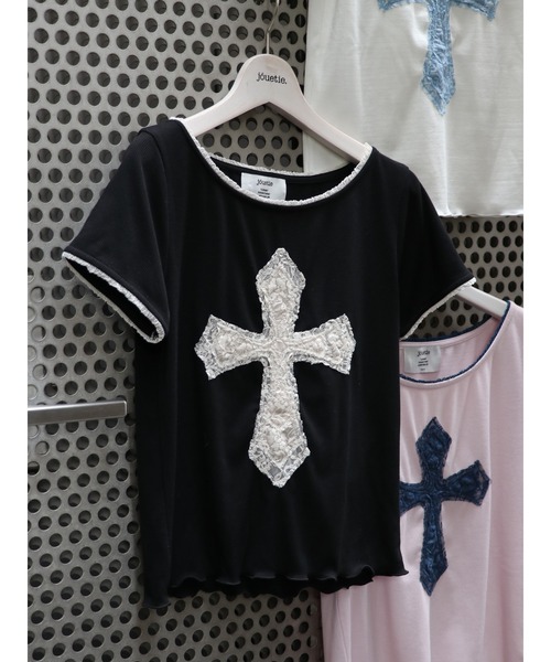 限定お買い得商品 セール】クロスレースドッキングTシャツ（Tシャツ/カットソー トップス
