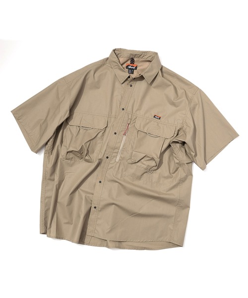 NANGA(ナンガ)の「MOUNTAIN FIELD S/S SHIRT/マウンテンフィールド S/S シャツ(シャツ/ブラウス・メンズ・モカ/ベージュ/セージグリーン・S/M/L/XL)」の1枚目の写真