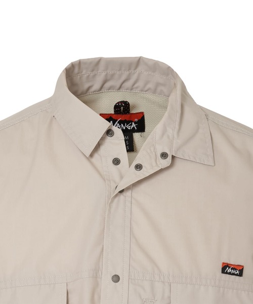 NANGA(ナンガ)の「MOUNTAIN FIELD S/S SHIRT/マウンテンフィールド S/S シャツ(シャツ/ブラウス・メンズ・モカ/ベージュ/セージグリーン・S/M/L/XL)」の15枚目の写真
