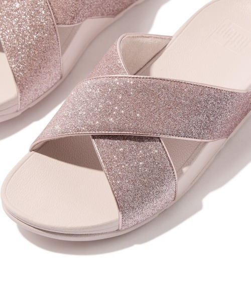 fitflop(フィットフロップ)の「LULU GLITTERDUST CROSS SLIDES(サンダル・レディース・ダークネイビー/ピンク/ゴールド/ブラック×シルバー・US6/US7/US8/US5)」の8枚目の写真