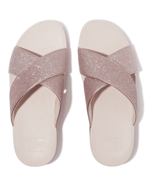fitflop(フィットフロップ)の「LULU GLITTERDUST CROSS SLIDES(サンダル・レディース・ダークネイビー/ピンク/ゴールド/ブラック×シルバー・US6/US7/US8/US5)」の9枚目の写真