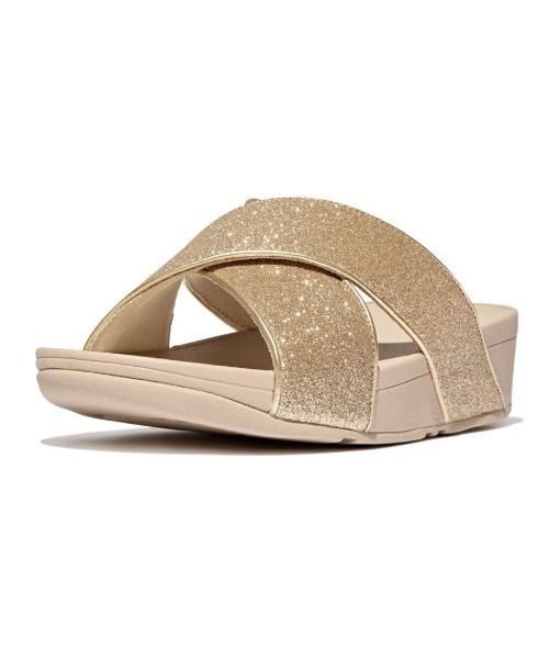 fitflop(フィットフロップ)の「LULU GLITTERDUST CROSS SLIDES(サンダル・レディース・ダークネイビー/ピンク/ゴールド/ブラック×シルバー・US6/US7/US8/US5)」の12枚目の写真