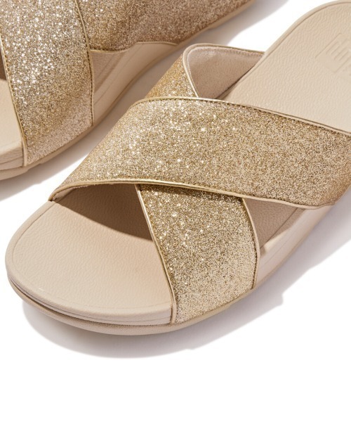 fitflop(フィットフロップ)の「LULU GLITTERDUST CROSS SLIDES(サンダル・レディース・ダークネイビー/ピンク/ゴールド/ブラック×シルバー・US6/US7/US8/US5)」の13枚目の写真