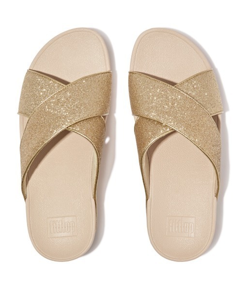 fitflop(フィットフロップ)の「LULU GLITTERDUST CROSS SLIDES(サンダル・レディース・ダークネイビー/ピンク/ゴールド/ブラック×シルバー・US6/US7/US8/US5)」の5枚目の写真