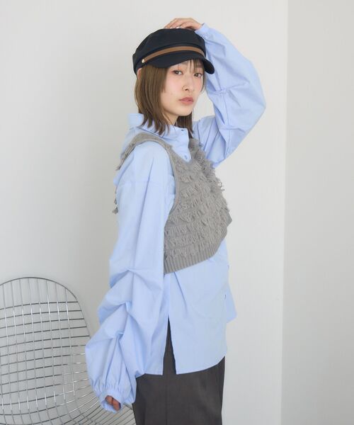 RETRO GIRL(レトロガール)の「ループベストセットSH(シャツ/ブラウス・レディース・ライトグレー/ナチュラル/ベージュ・FREE)」の22枚目の写真