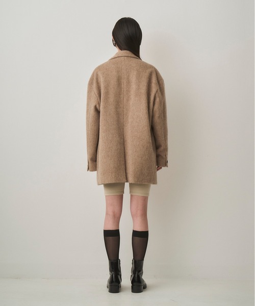 Juha(ユハ)の「MOHAIR SHAGGY LONG JACKET(テーラードジャケット・メンズ・チャコールグレー/ベージュ・3/4)」の11枚目の写真
