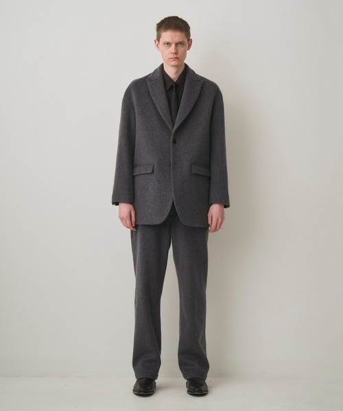 Juha(ユハ)の「MOHAIR SHAGGY LONG JACKET(テーラードジャケット・メンズ・チャコールグレー/ベージュ・3/4)」の12枚目の写真