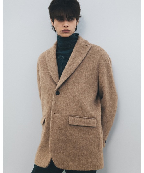 Juha(ユハ)の「MOHAIR SHAGGY LONG JACKET(テーラードジャケット・メンズ・チャコールグレー/ベージュ・3/4)」の8枚目の写真