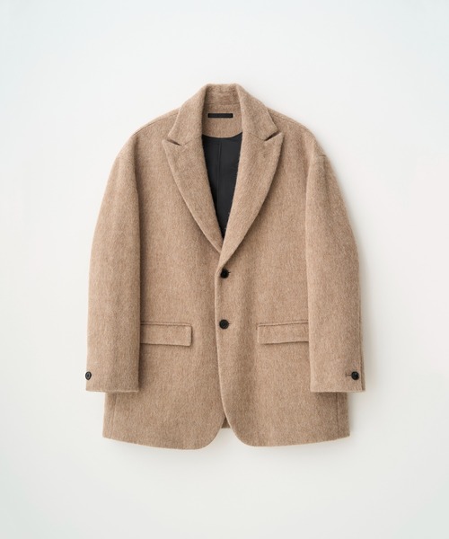 Juha(ユハ)の「MOHAIR SHAGGY LONG JACKET(テーラードジャケット・メンズ・チャコールグレー/ベージュ・3/4)」の3枚目の写真