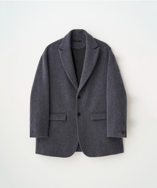 Juha(ユハ)の「MOHAIR SHAGGY LONG JACKET(テーラードジャケット・メンズ・チャコールグレー/ベージュ・3/4)」の4枚目の写真